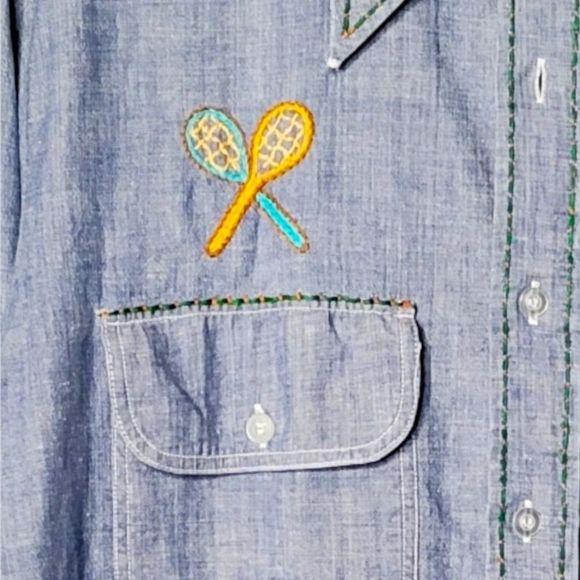 Vintage Levis Pantela Denim Button Down XL - Picture 4 of 14